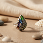 Load image into Gallery viewer, 925 Silver Multi-Gemstone Ring for Women | Cocktail Ring
