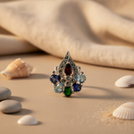 Load image into Gallery viewer, 925 Silver Multi-Gemstone Ring for Women | Cocktail Ring
