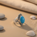 Load image into Gallery viewer, 925 Silver Turquoise Ring for Women | Gemstone Jewelry
