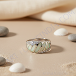 Load image into Gallery viewer, Silver Opal Ring for Women | Modern Ring Jewelry
