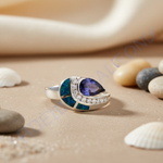 Load image into Gallery viewer, 925 Silver Tanzanite &amp; Opal Ring for Women | Gift Jewelry
