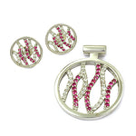 Load image into Gallery viewer, 925 Silver Ruby Stud Earrings &amp; Pendant Set | Women's Jewelry Gift
