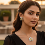 Load image into Gallery viewer, Silver Yellow Gemstone Jewelry Set for Women | Gift Idea
