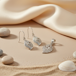 Load image into Gallery viewer, gold plating Leaf Earrings and Pendant Set | Women's Jewelry Gift
