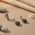 Load image into Gallery viewer, 925 Silver Gemstone Ring &amp; Earrings Set | Women's Jewelry Gift
