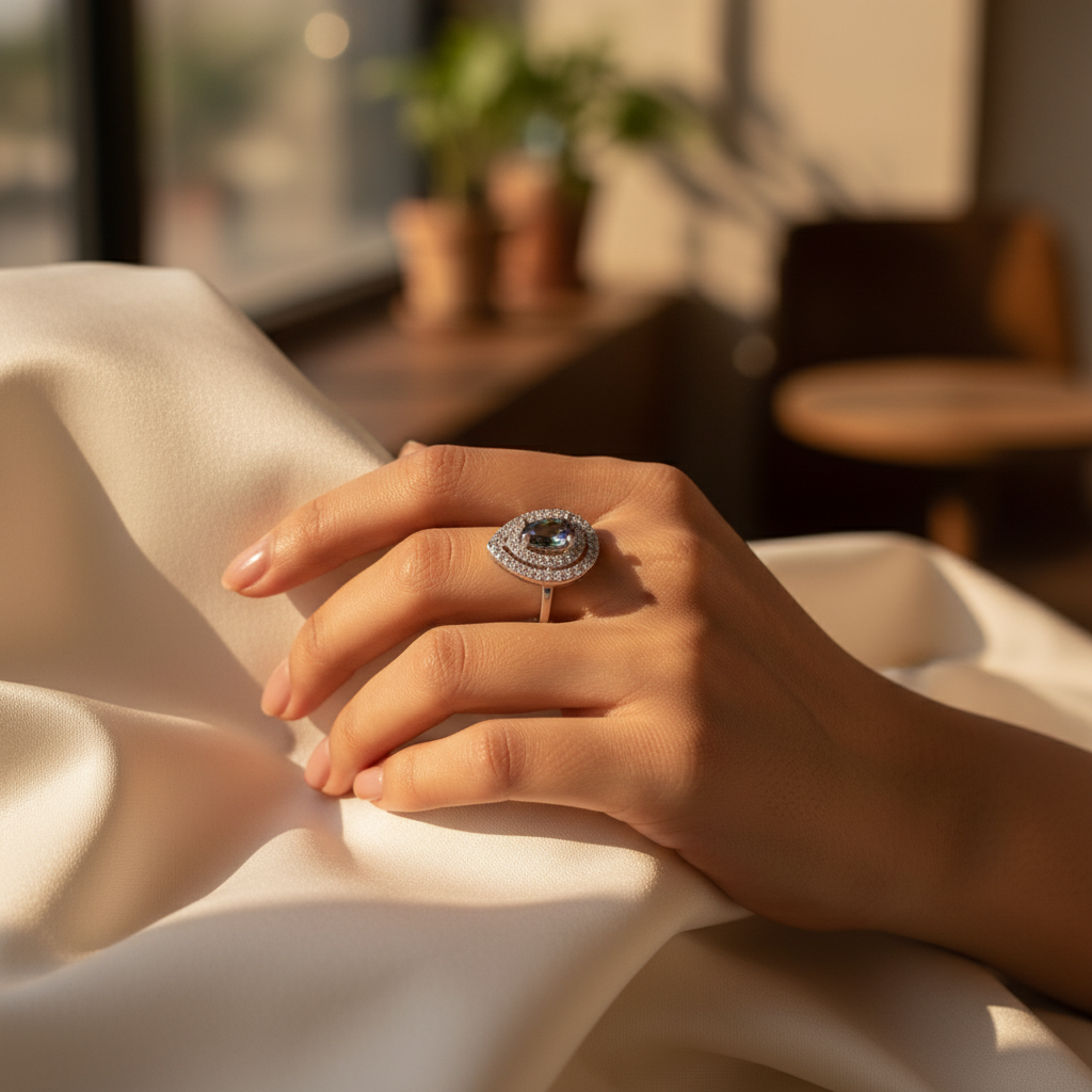 925 Silver Mystic Topaz Jewelry Set | Earrings, Ring & Pendant