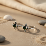 Load image into Gallery viewer, 925 Silver Onyx Toe Ring for Women | Minimalist Jewelry

