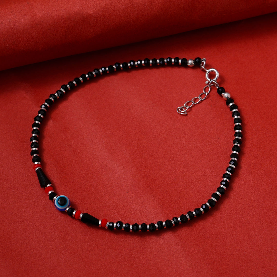 925 Silver Evil Eye Anklet for Women | Protection Jewelry