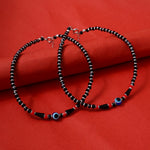 Load image into Gallery viewer, Black Beaded Evil Eye Anklet | Protection Jewelry | For Women
