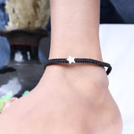 Load image into Gallery viewer, Black Paracord Star Bracelet | Adjustable Cord Jewelry for Men

