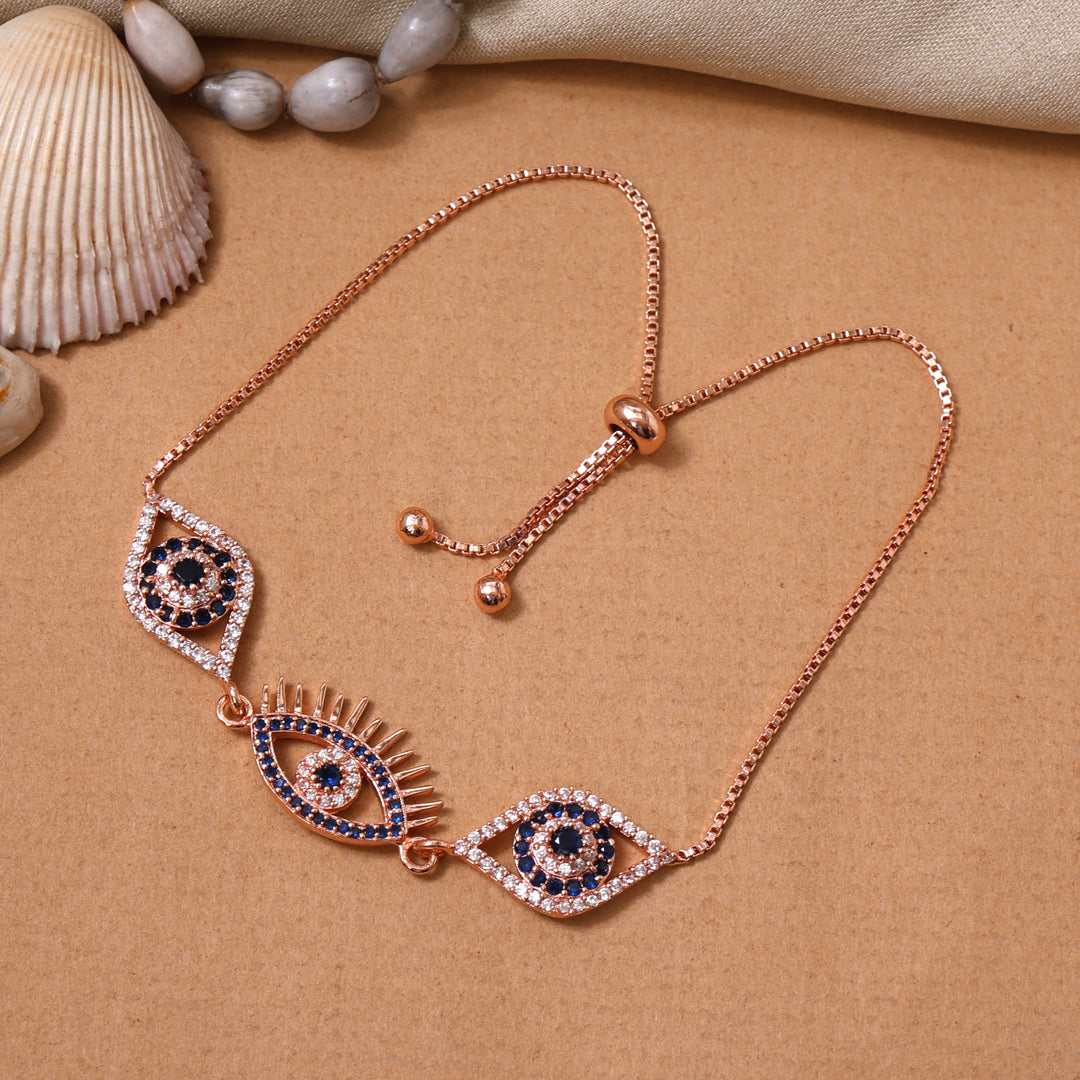 Rose gold plating Evil Eye Bracelet for Women | Protection Jewelry