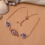 Load image into Gallery viewer, Rose gold plating Evil Eye Bracelet for Women | Protection Jewelry
