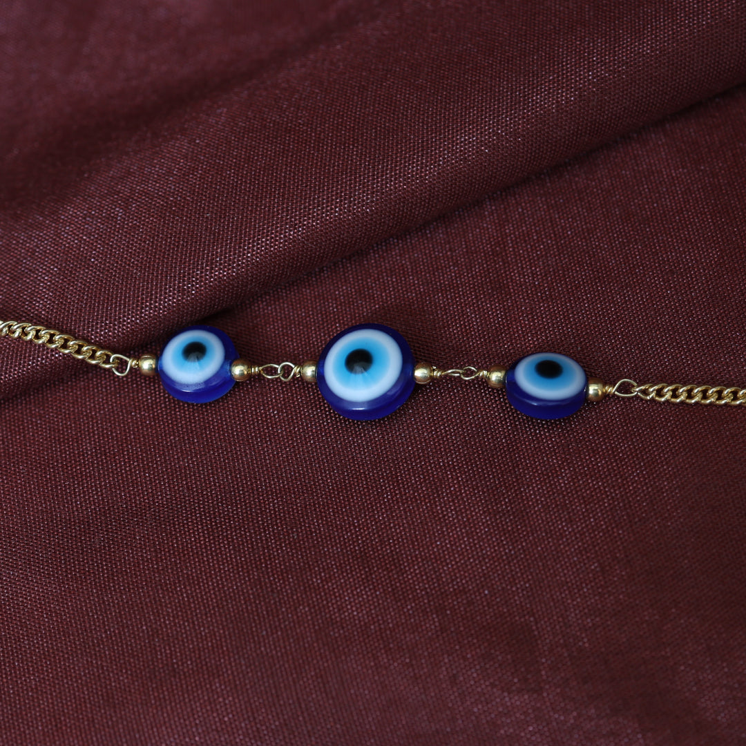 gold plating Evil Eye Charm Bracelet for Women | Protection Jewelry