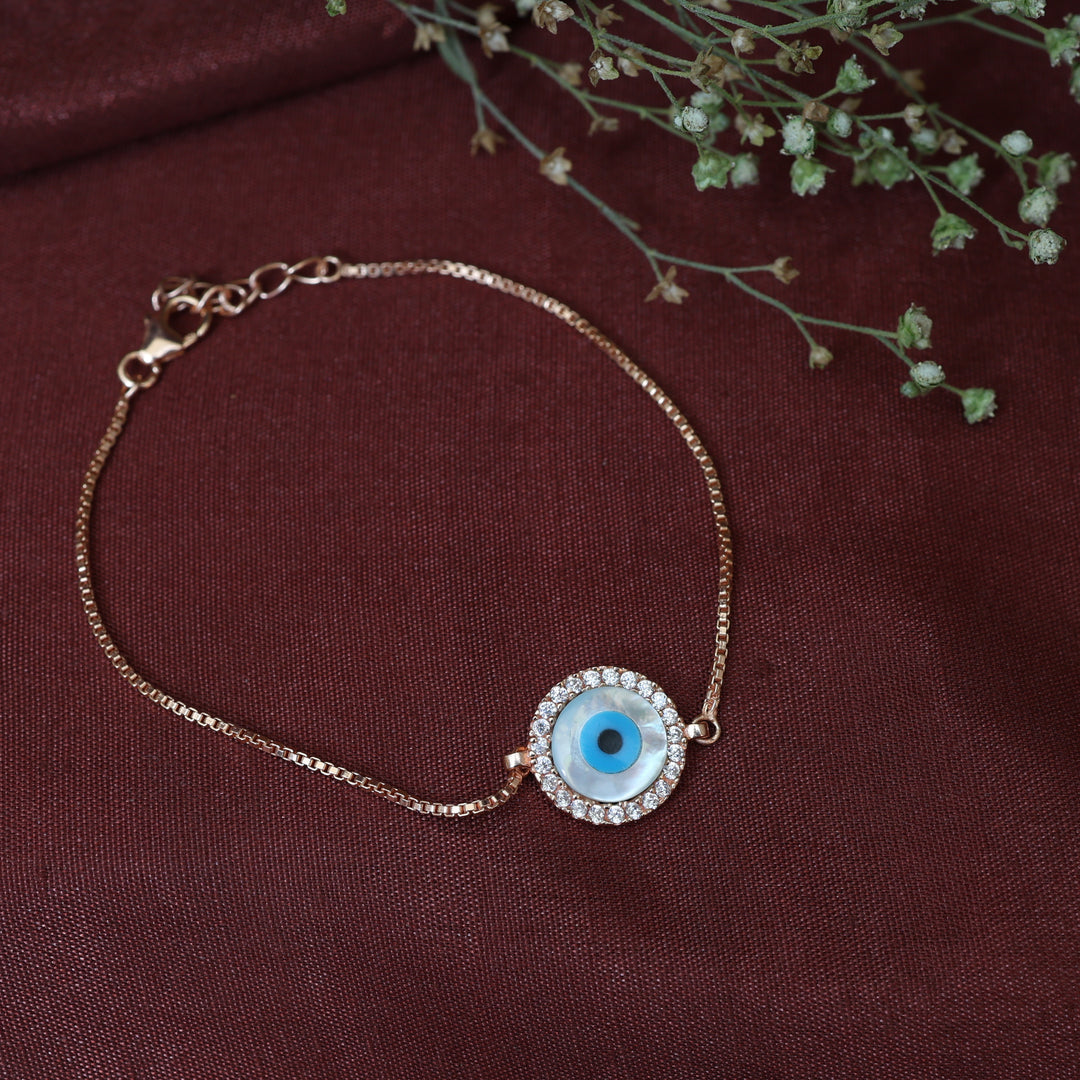 Rose gold plating Evil Eye Bracelet for Women | Protection Jewelry