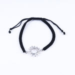 Load image into Gallery viewer, Black Cord Sun Charm Adjustable Bracelet | Daily Wear Jewelry
