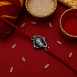 Load image into Gallery viewer, Ganesha Rakhi in 925 Sterling Silver for Raksha Bandhan Brother
