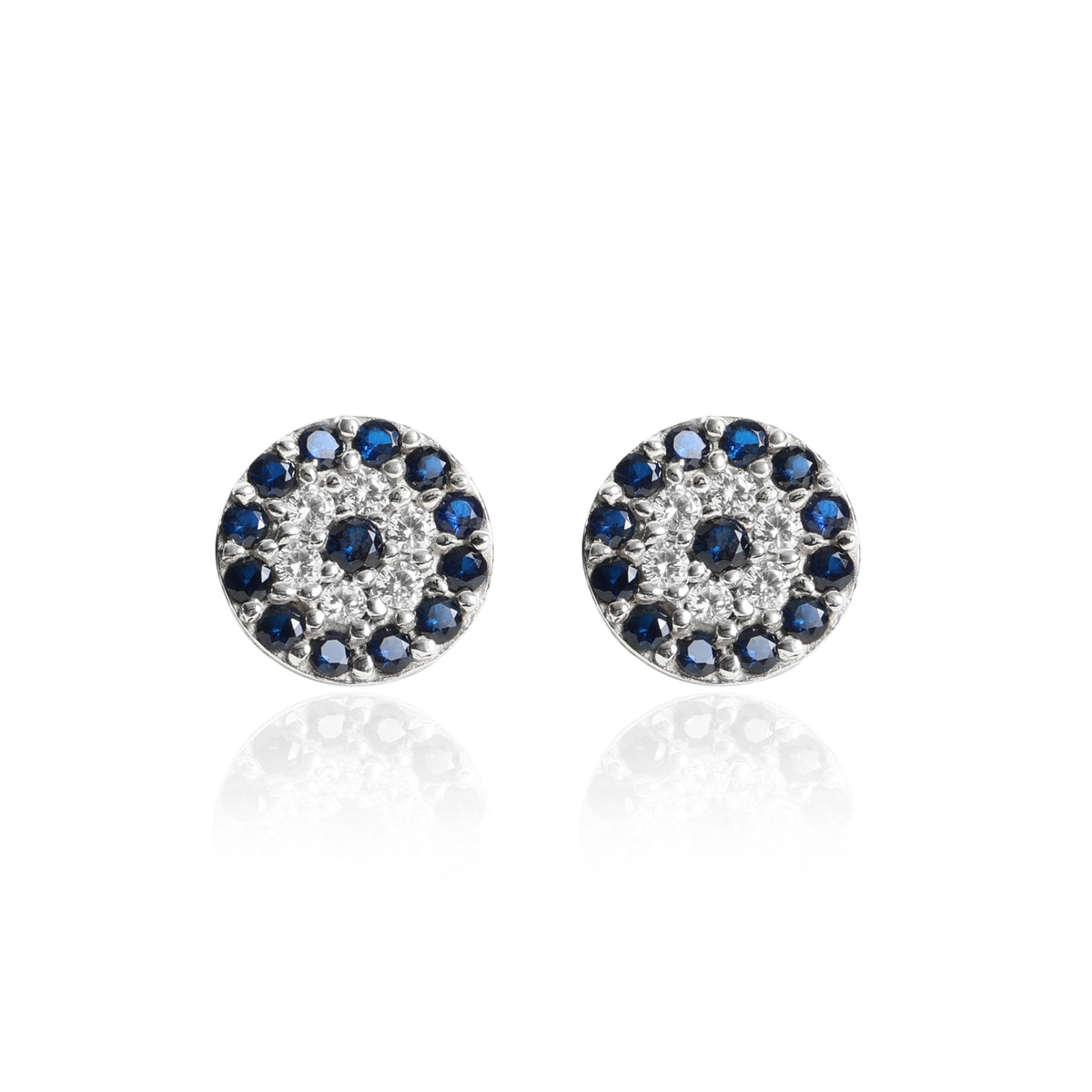 925 silver blue sapphire stud earrings for women | daily wear