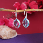 Load image into Gallery viewer, Silver Blue Topaz Drop Earrings for Women | Gemstone Jewelry
