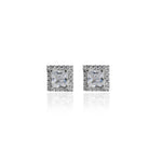Load image into Gallery viewer, 925 Silver Cubic Zirconia Square Stud Earrings | Women's Gift
