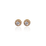 Load image into Gallery viewer, gold plating Stud Earrings with Cubic Zirconia | Women's Jewelry Gift
