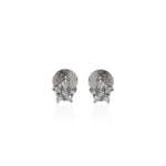 Load image into Gallery viewer, 925 Silver Cubic Zirconia Flower Stud Earrings for Women
