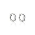 Load image into Gallery viewer, 925 Sterling Silver Hoop Earrings with CZ Stones | Women's Jewelry
