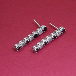 Load image into Gallery viewer, 925 Silver Black &amp; White Stone Drop Earrings | For Women
