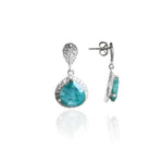 Load image into Gallery viewer, 925 Silver Teardrop Emerald Earrings | Dangle Earrings for Women
