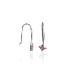 Load image into Gallery viewer, 925 Silver Pink Square Stone Earrings for Women | Gift
