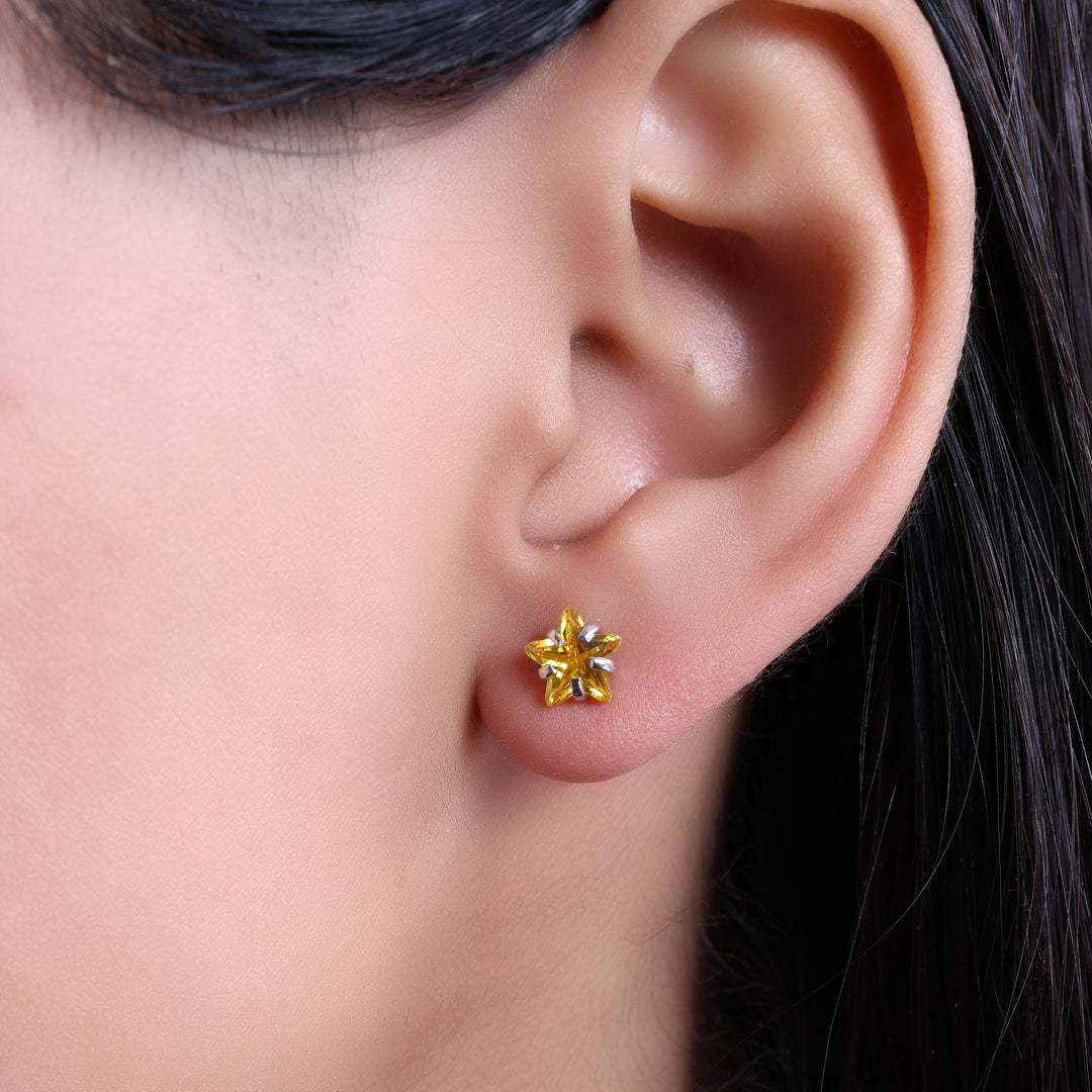 925 Silver Citrine Stud Earrings for Women | Gemstone Jewelry