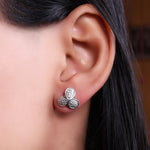 Load image into Gallery viewer, 925 Silver Cubic Zirconia Stud Earrings | Women&#39;s Jewelry Gift
