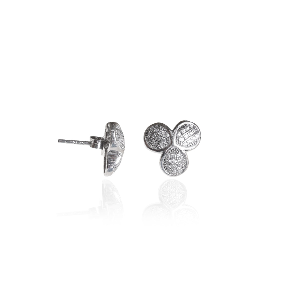 925 silver cubic zirconia stud earrings | women's jewelry gift