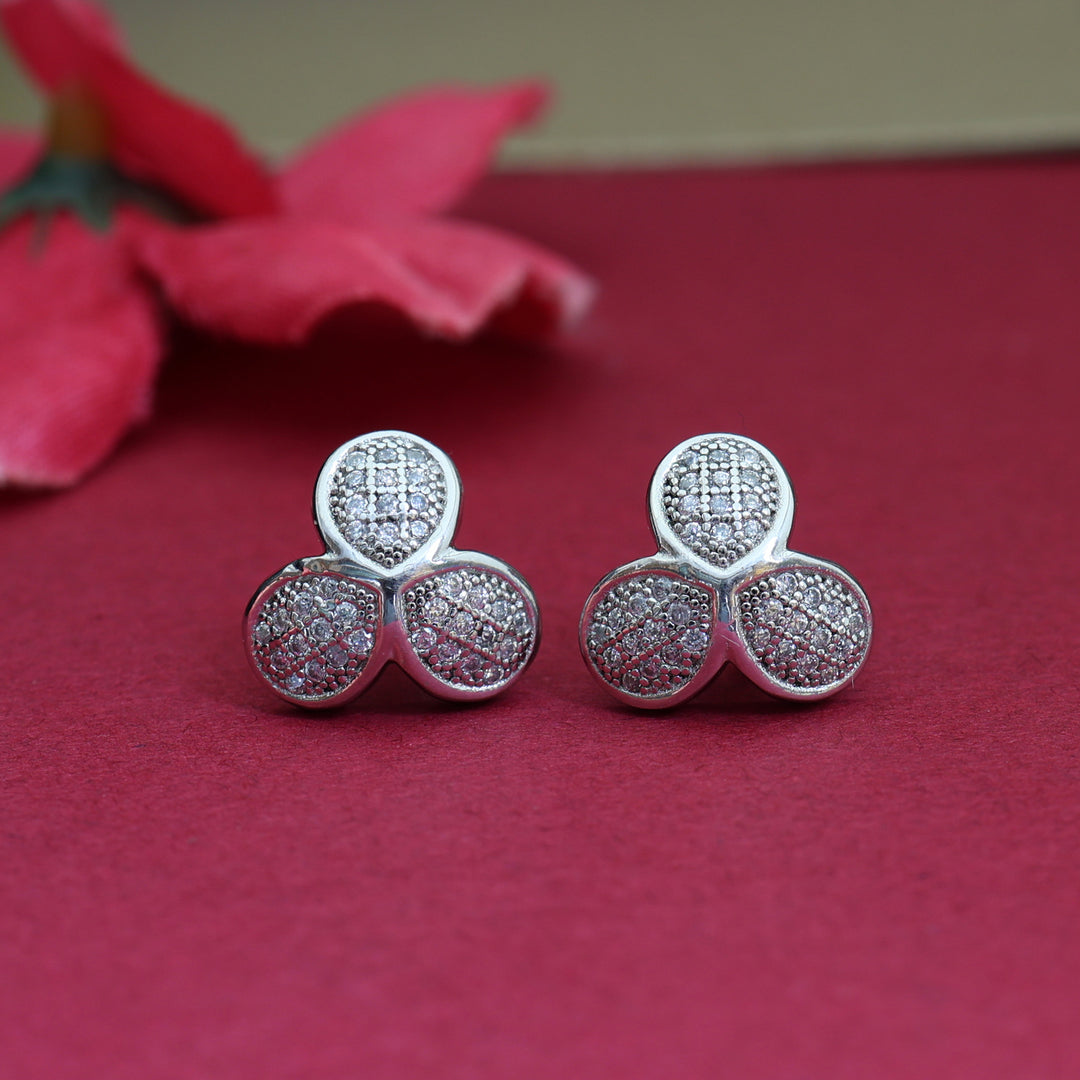 925 Silver Cubic Zirconia Stud Earrings | Women's Jewelry Gift