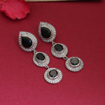 Load image into Gallery viewer, 925 Silver Black Gemstone Dangle Earrings | For Women | Gift
