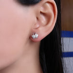 Load image into Gallery viewer, 925 Silver Cubic Zirconia Clover Stud Earrings for Women | Gift
