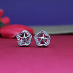 Load image into Gallery viewer, 925 Silver Flower Stud Earrings | Diamond-Cut | Women's Gift
