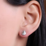 Load image into Gallery viewer, 925 Silver Moon &amp; Star Stud Earrings | Cubic Zirconia Gift
