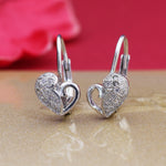 Load image into Gallery viewer, 925 Silver Heart Leverback Earrings for Women | Daily Wear Gift
