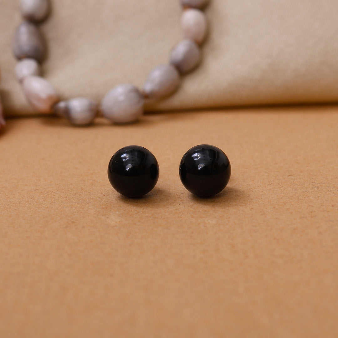 Black Onyx Stud Earrings for Women | Classic Gemstone Jewelry