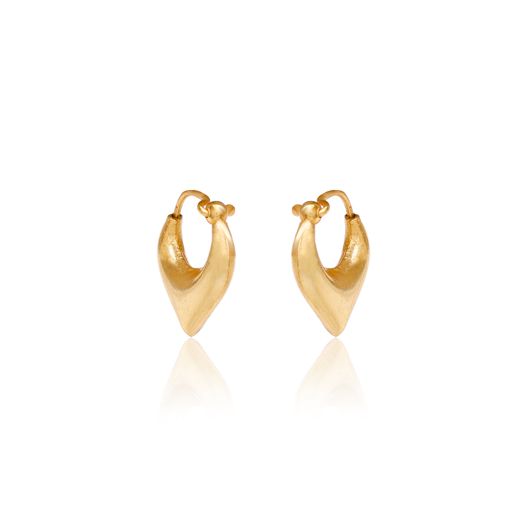 gold plating Teardrop Hoop Earrings for Women | Daily Wear | Gift