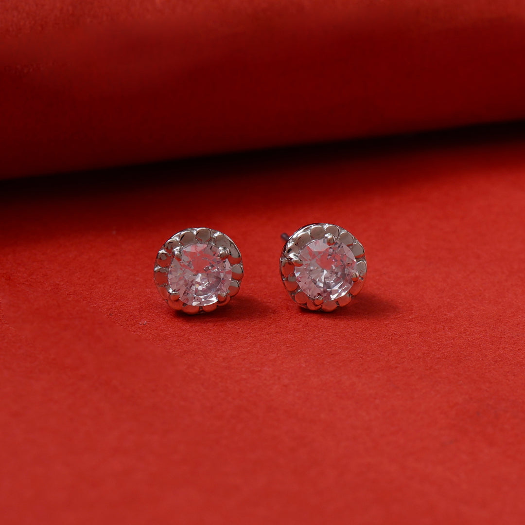 925 Silver Cubic Zirconia Stud Earrings | Women's Jewelry Gift