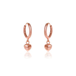 Load image into Gallery viewer, Rose gold plating Heart Hoop Earrings for Women | Dangle Jewelry
