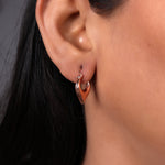 Load image into Gallery viewer, Rose gold plating Teardrop Hoop Earrings for Women | Dainty Jewelry
