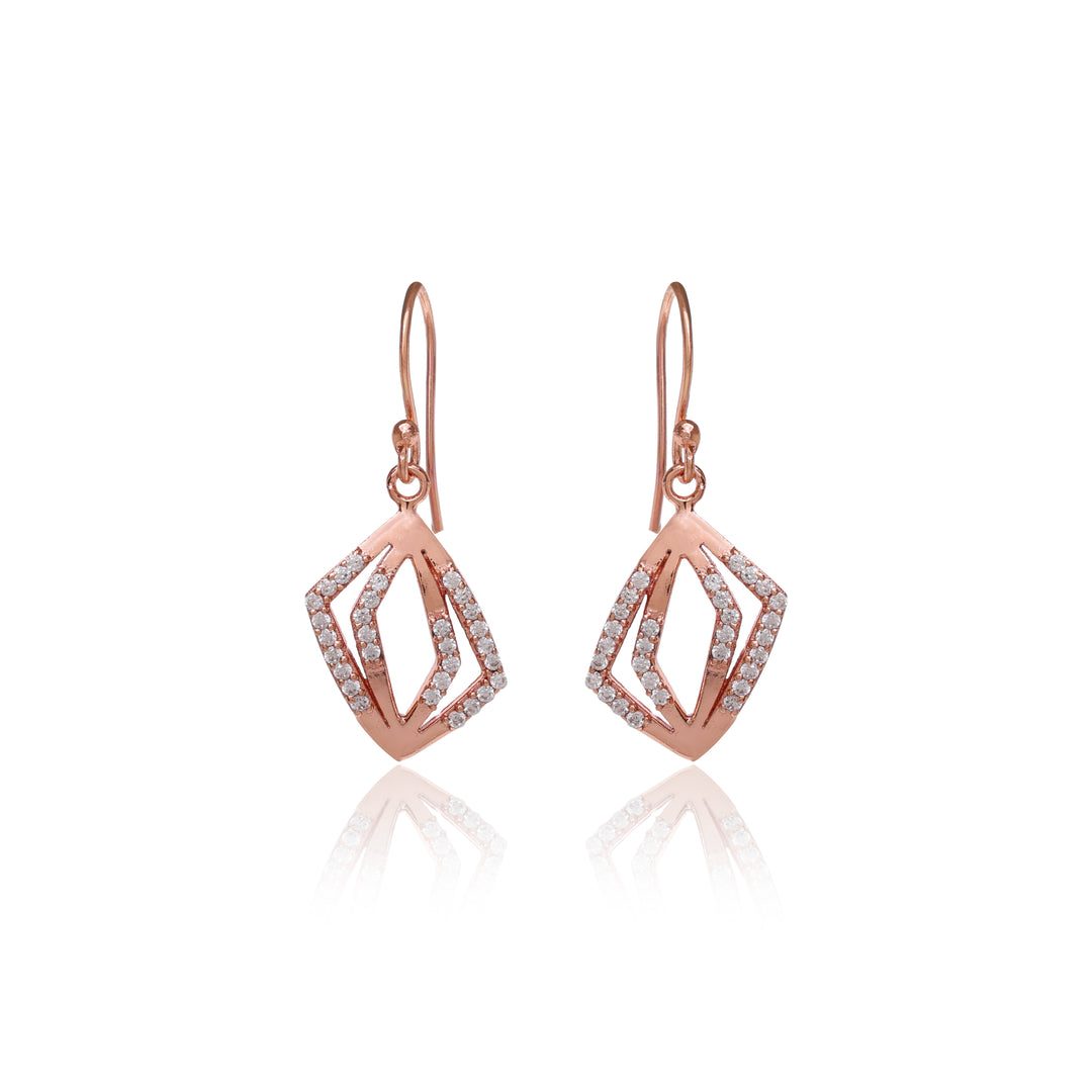 Rose gold plating Diamond Earrings for Women | Dangle Jewelry