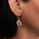 Load image into Gallery viewer, Rose gold plating Diamond Earrings for Women | Dangle Jewelry
