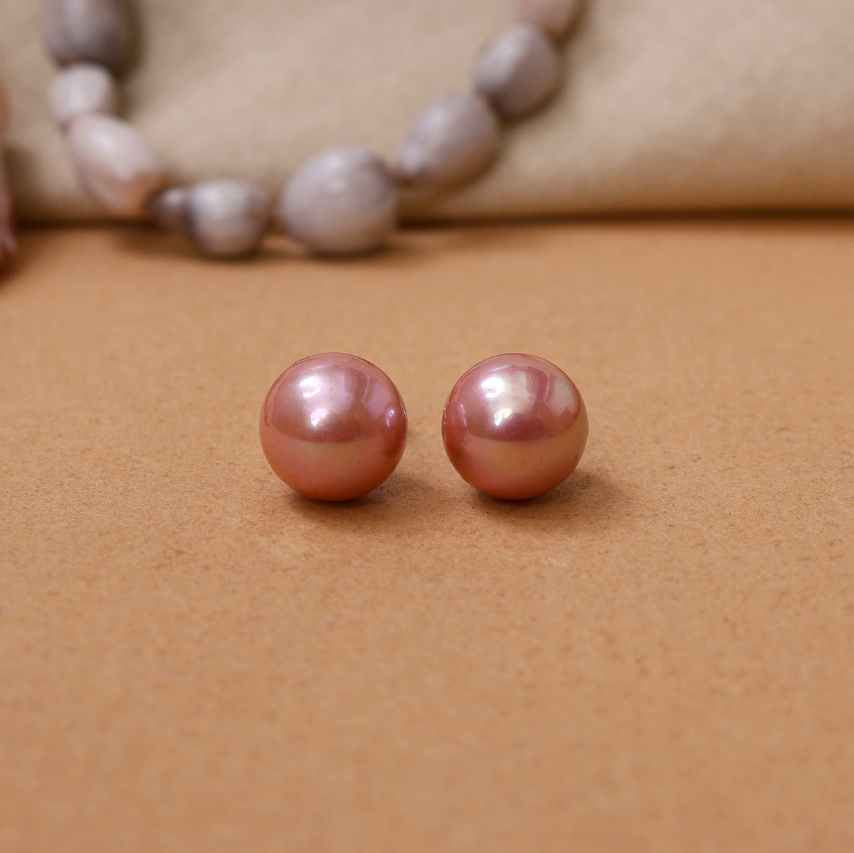 Rose pearl stud earrings | for women | gift jewelry