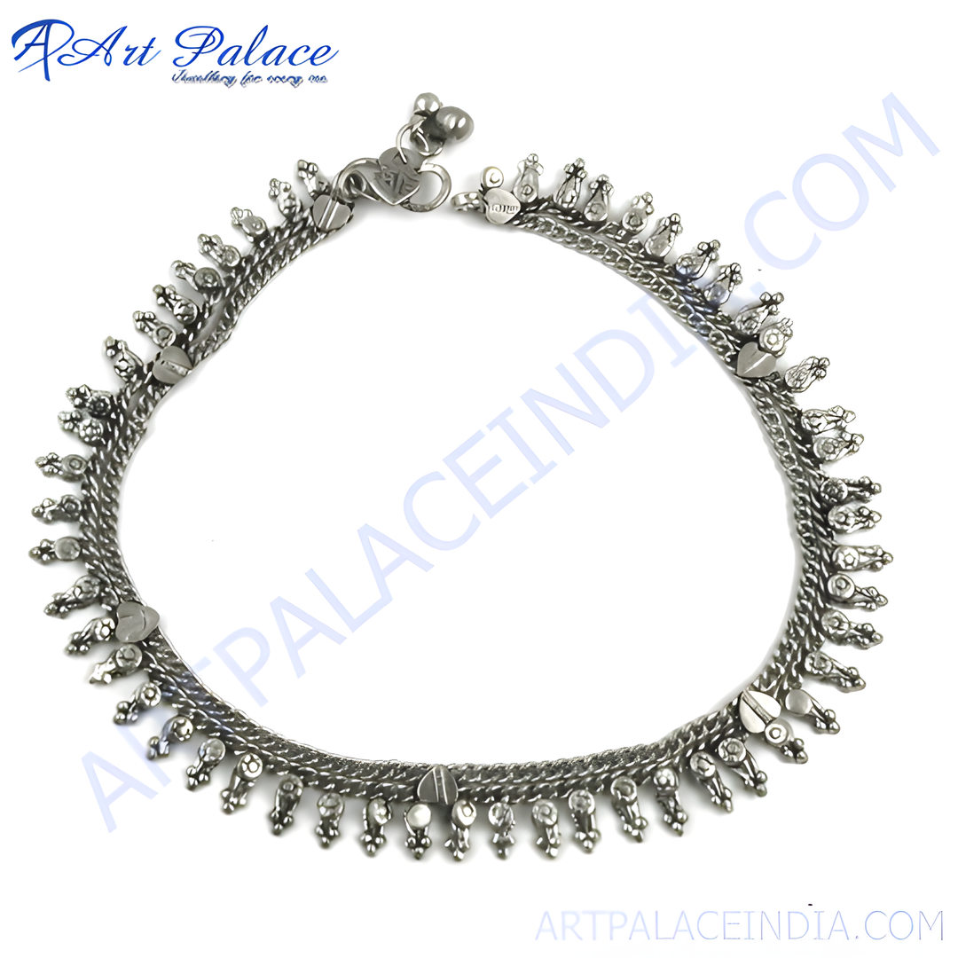 Silver Anklet for Women | Handmade Silver Anklets for Gift