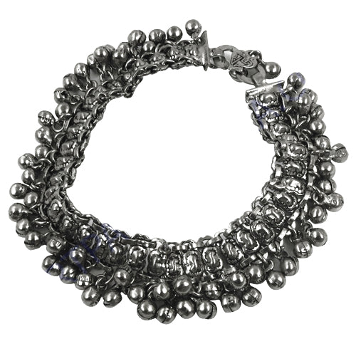 Silver Bell Anklet | Oxidized Silver Anklet for Women