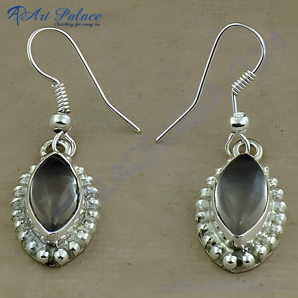 925 silver smoky quartz earrings for women | dangle earrings