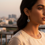 Load image into Gallery viewer, 925 Silver Blue Chalcedony Drop Earrings for Women | Gift
